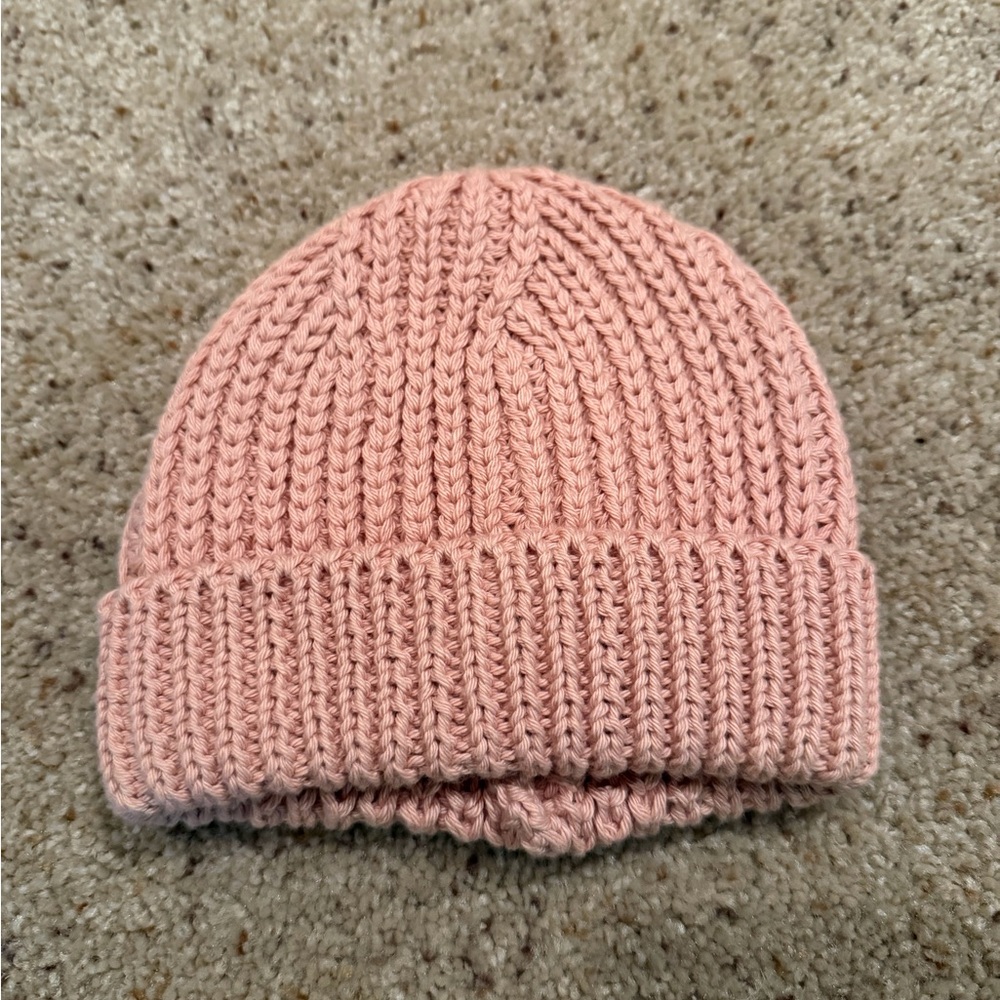 Wild Wawa Pink Solid Knit Winter Hat